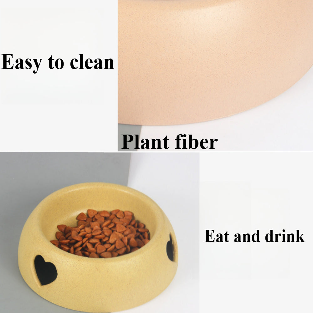 Pet Food Water Bowls Combo - Durable Plastic Wheat Pattern Feeder - Non-Tip Design for Small/Medium Dogs, Puppies, Cats & Kitten