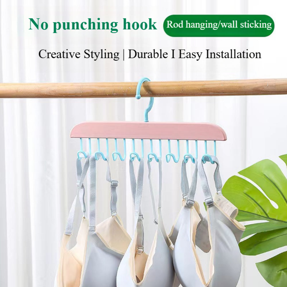 Multi-Hook Wall Hanger – Space-Saving Closet Organizer & Drying Rack for Home/Dorm