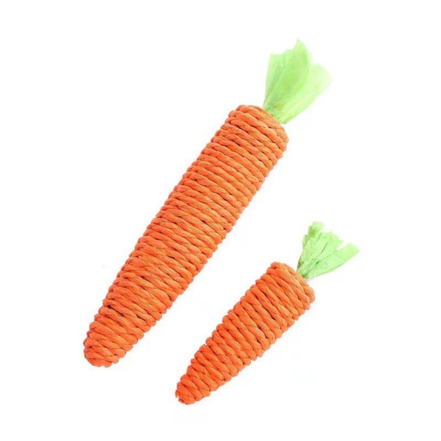 Orange Sisal Carrot Cat Toy - Dental Chew & Interactive Teether for Kittens