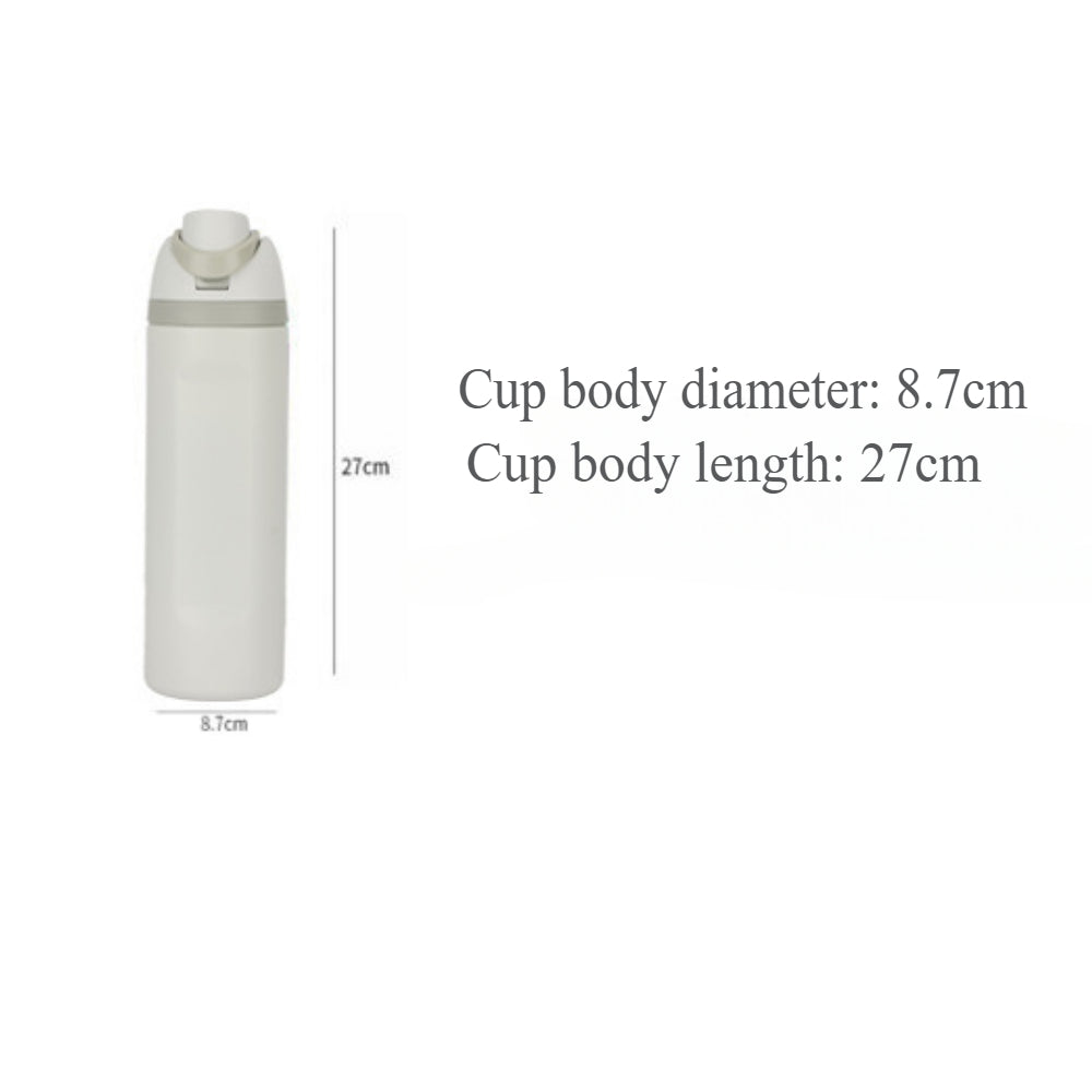 Insulated Stainless Steel Water Bottle with Straw - Double Drinking Portable Thermos for Sports & Travel