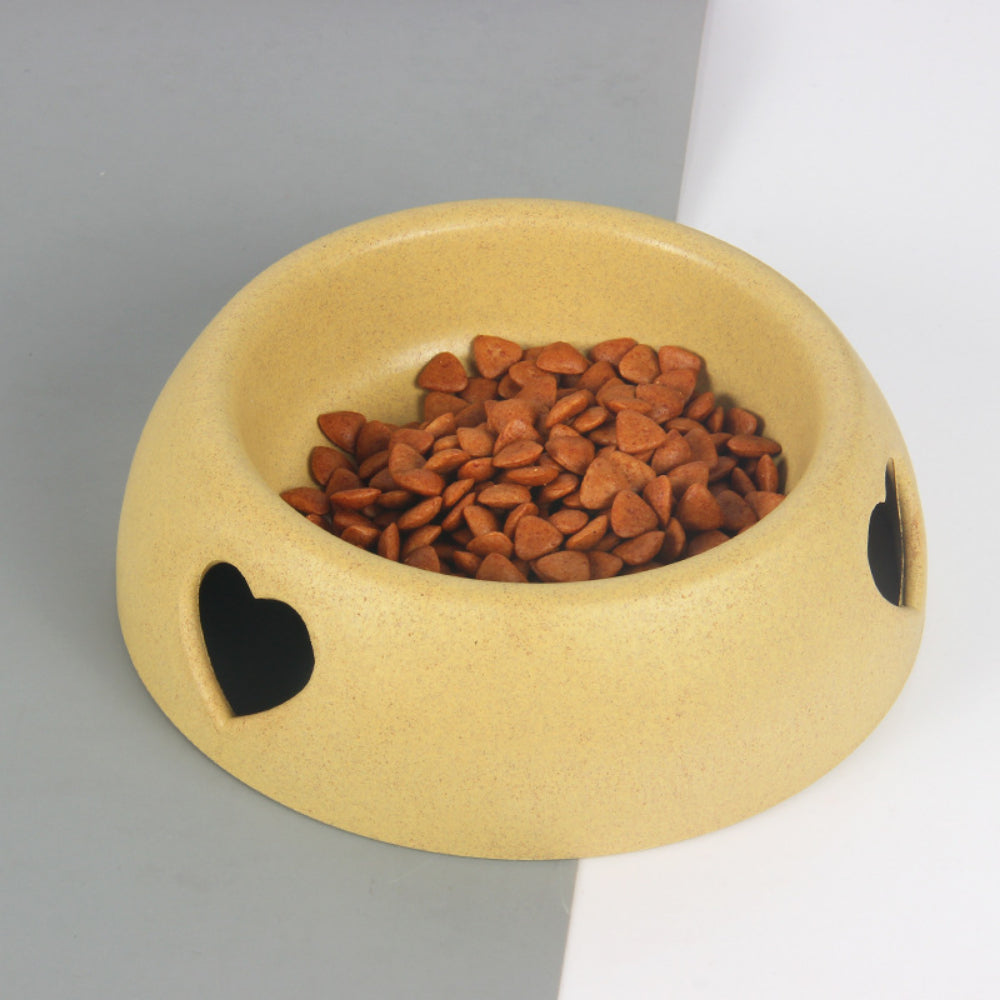 Pet Food Water Bowls Combo - Durable Plastic Wheat Pattern Feeder - Non-Tip Design for Small/Medium Dogs, Puppies, Cats & Kitten