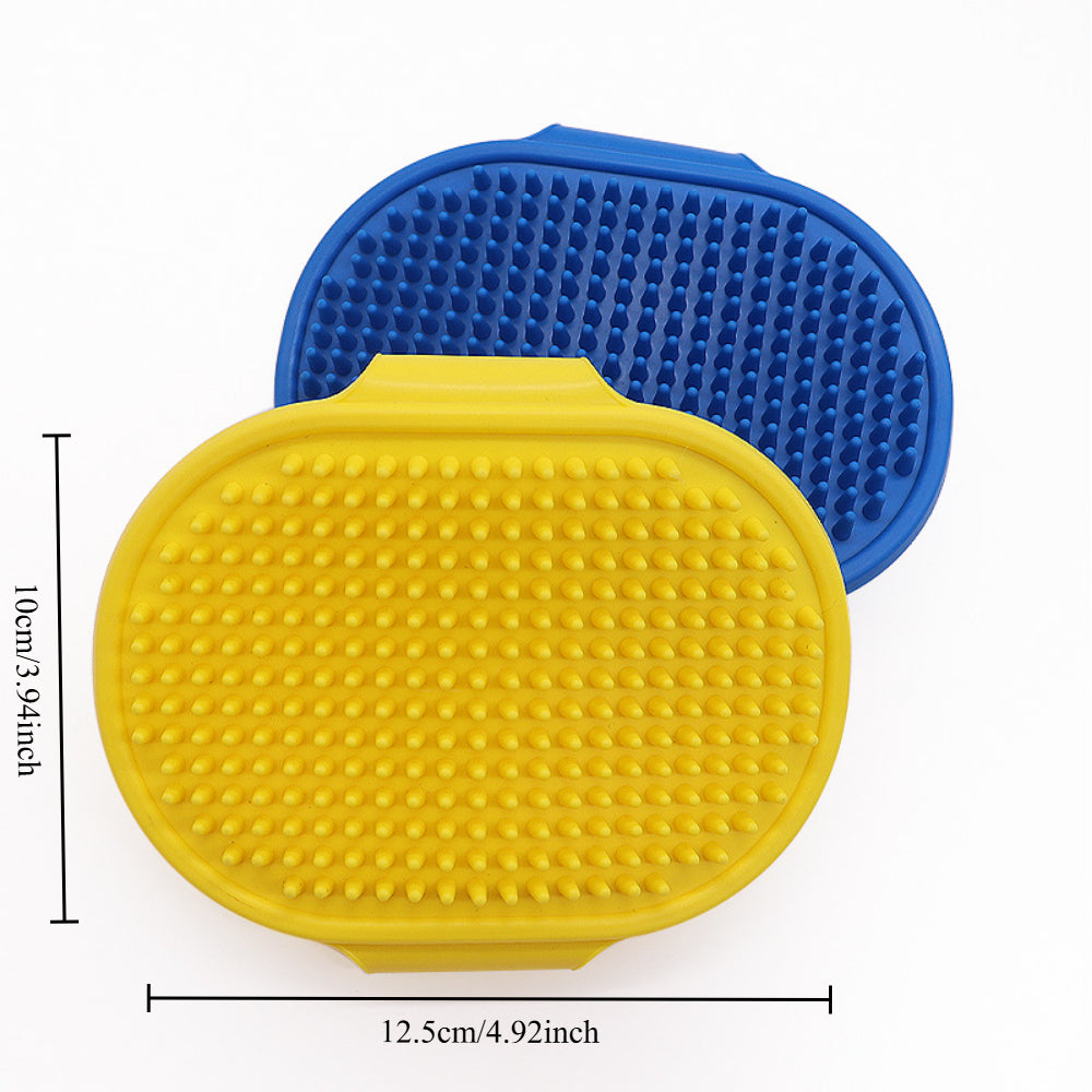 Dog Bath Brush & Massager – Adjustable Grooming Brush for Dogs & Cats with Soothing Silicone Bristles, Perfect for Short & Long Hair
