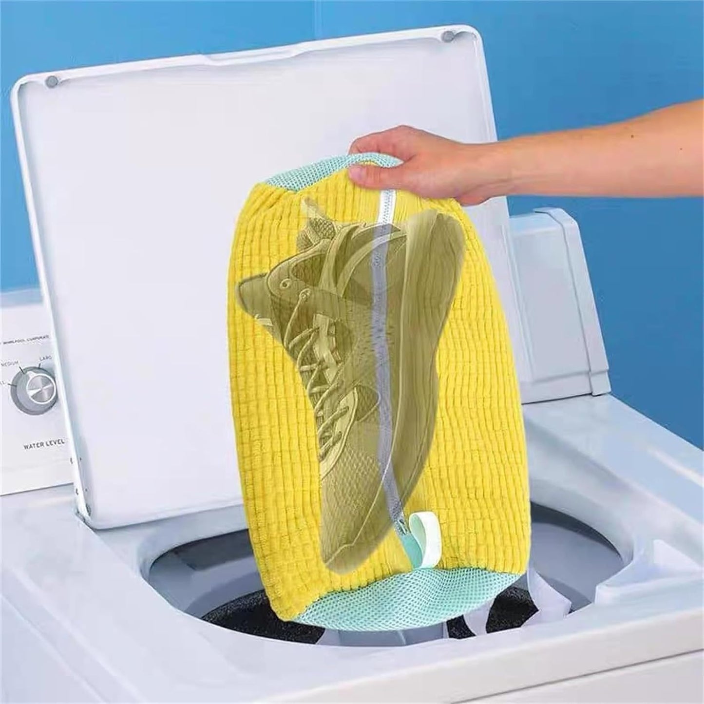 Reusable Shoe Washing Machine Bags (2-Pack) – 360° Deep Clean for Sneakers – Washer & Dryer Safe Laundry Bags