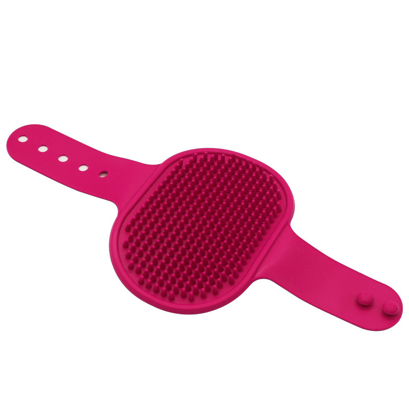 Dog Bath Brush & Massager – Adjustable Grooming Brush for Dogs & Cats with Soothing Silicone Bristles, Perfect for Short & Long Hair