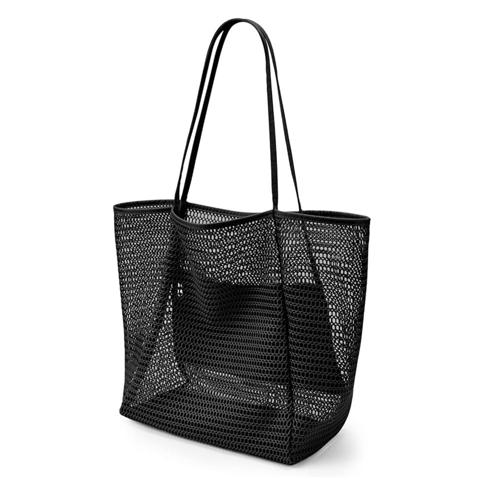 Stylish Foldable Mesh Tote Bag – Perfect for Beach, Picnic & Everyday Use