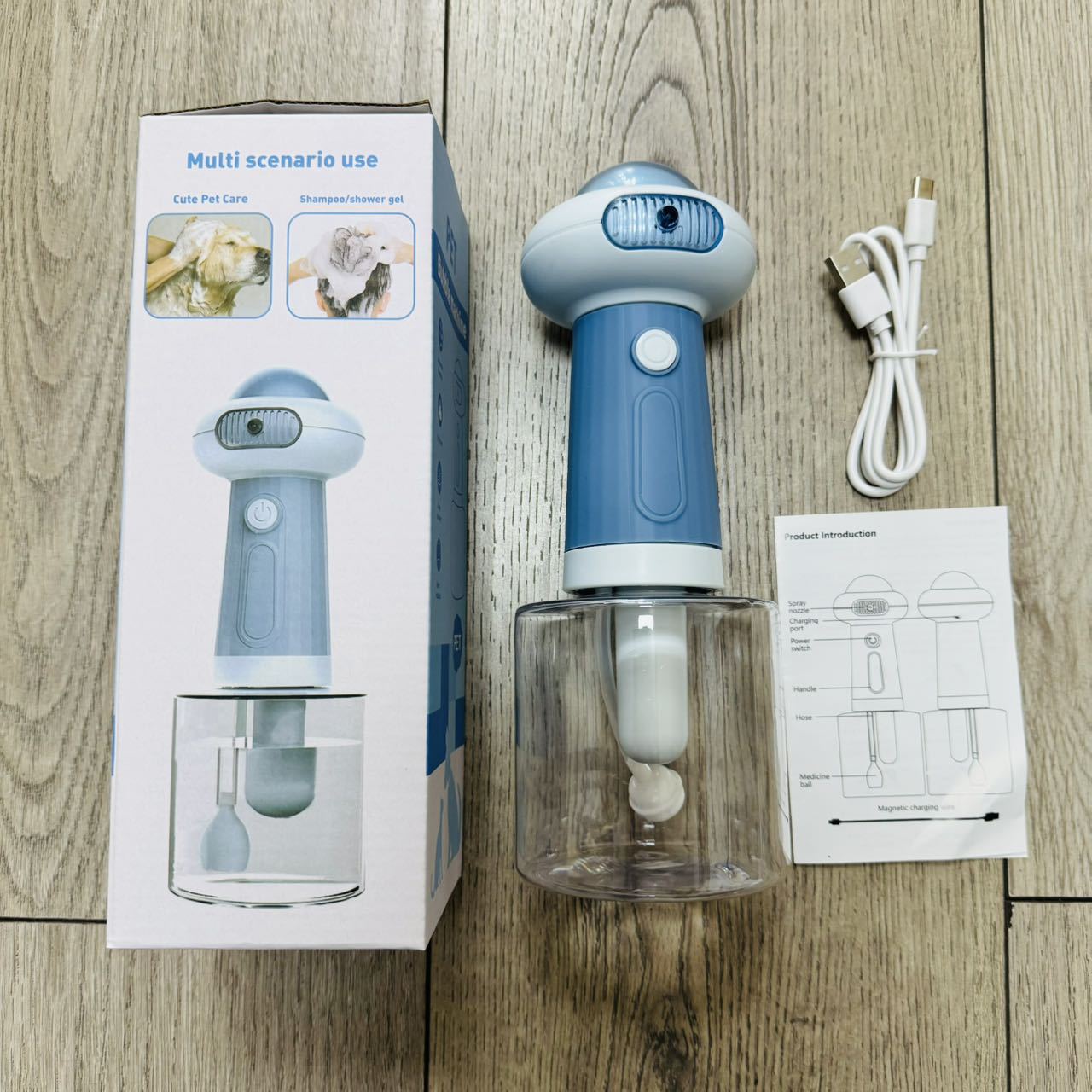Automatic Foaming Shampoo Sprayer for Dogs/Cats