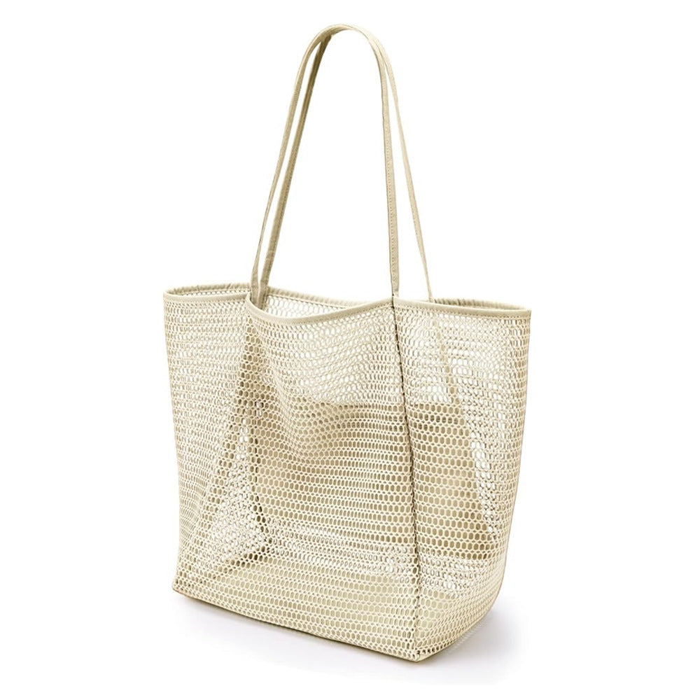 Stylish Foldable Mesh Tote Bag – Perfect for Beach, Picnic & Everyday Use