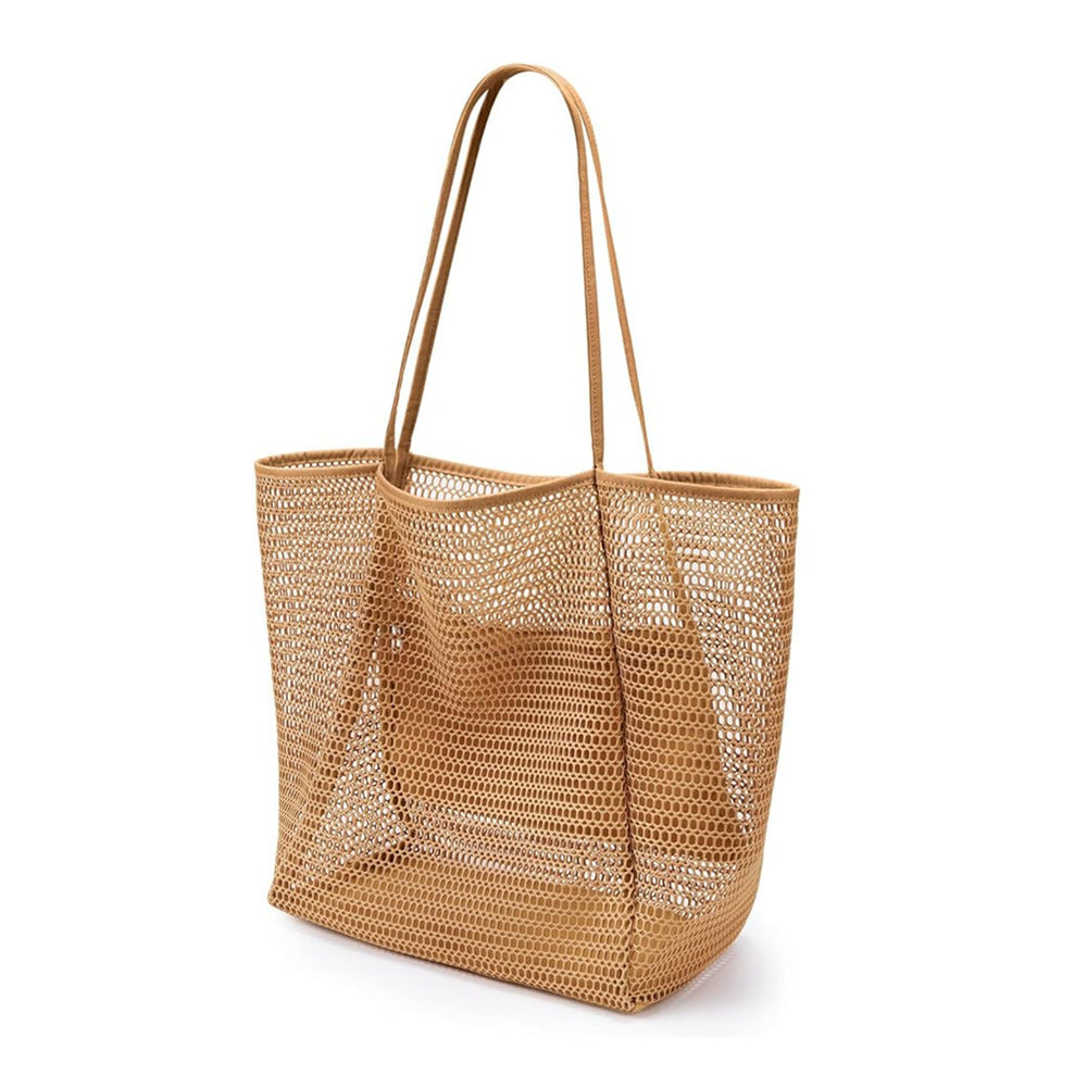 Stylish Foldable Mesh Tote Bag – Perfect for Beach, Picnic & Everyday Use