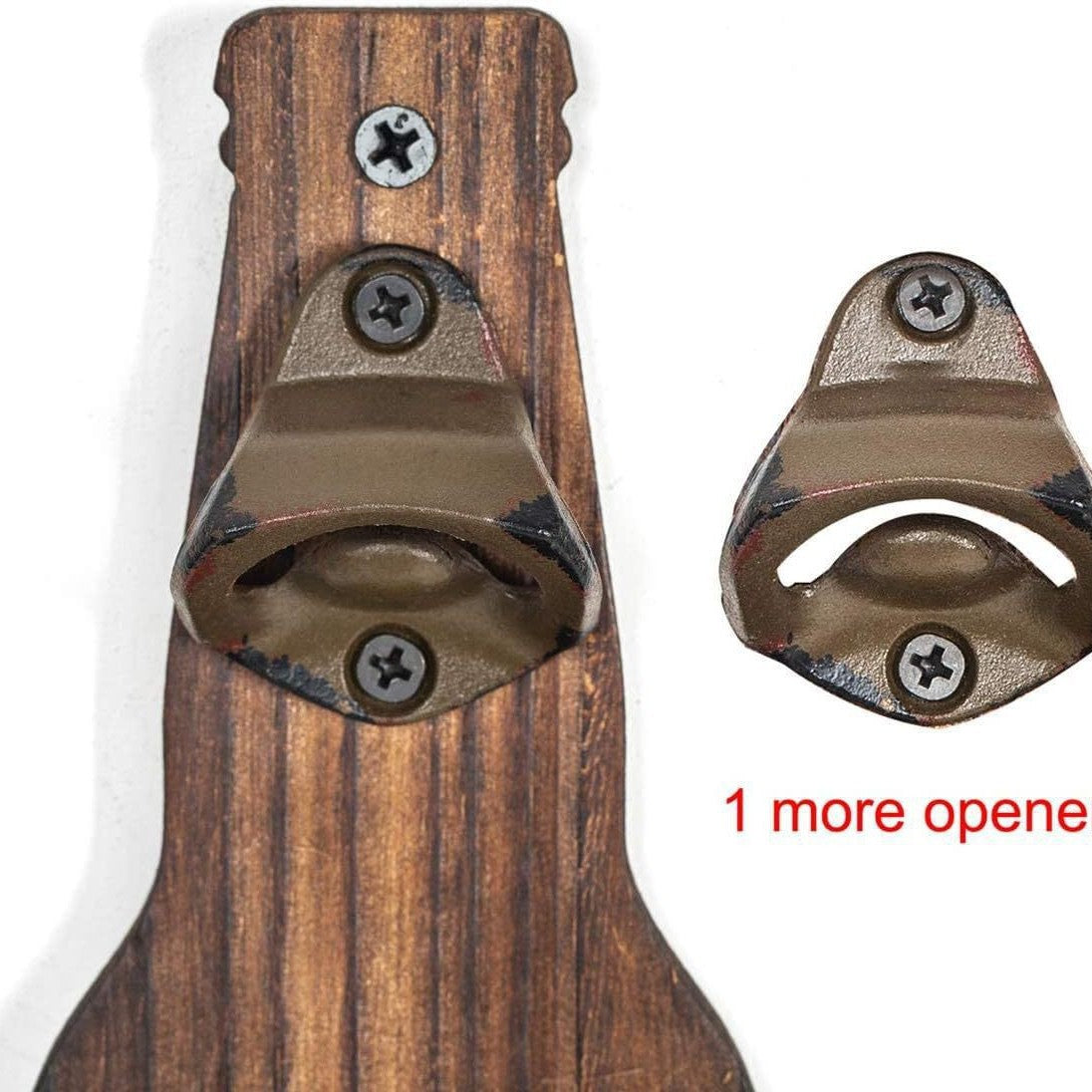 Classic Wooden Bottle Opener with Magnetic Cap Catcher – Vintage-Style Bar Essential