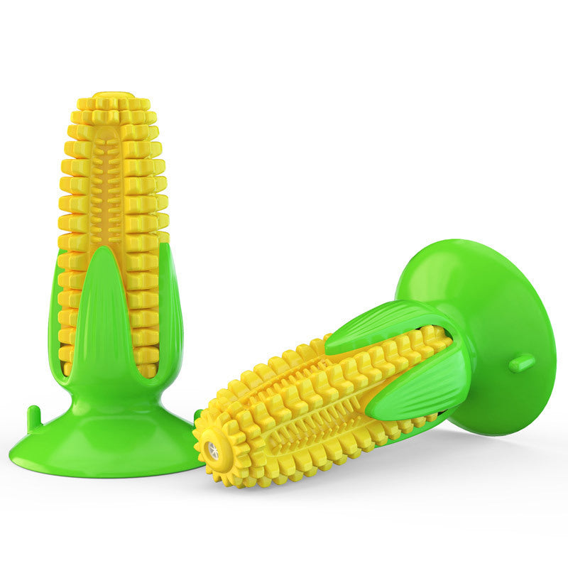Tough Corn Dog Chew Toys - Durable Rubber Squeaky Toys for Aggressive Chewers