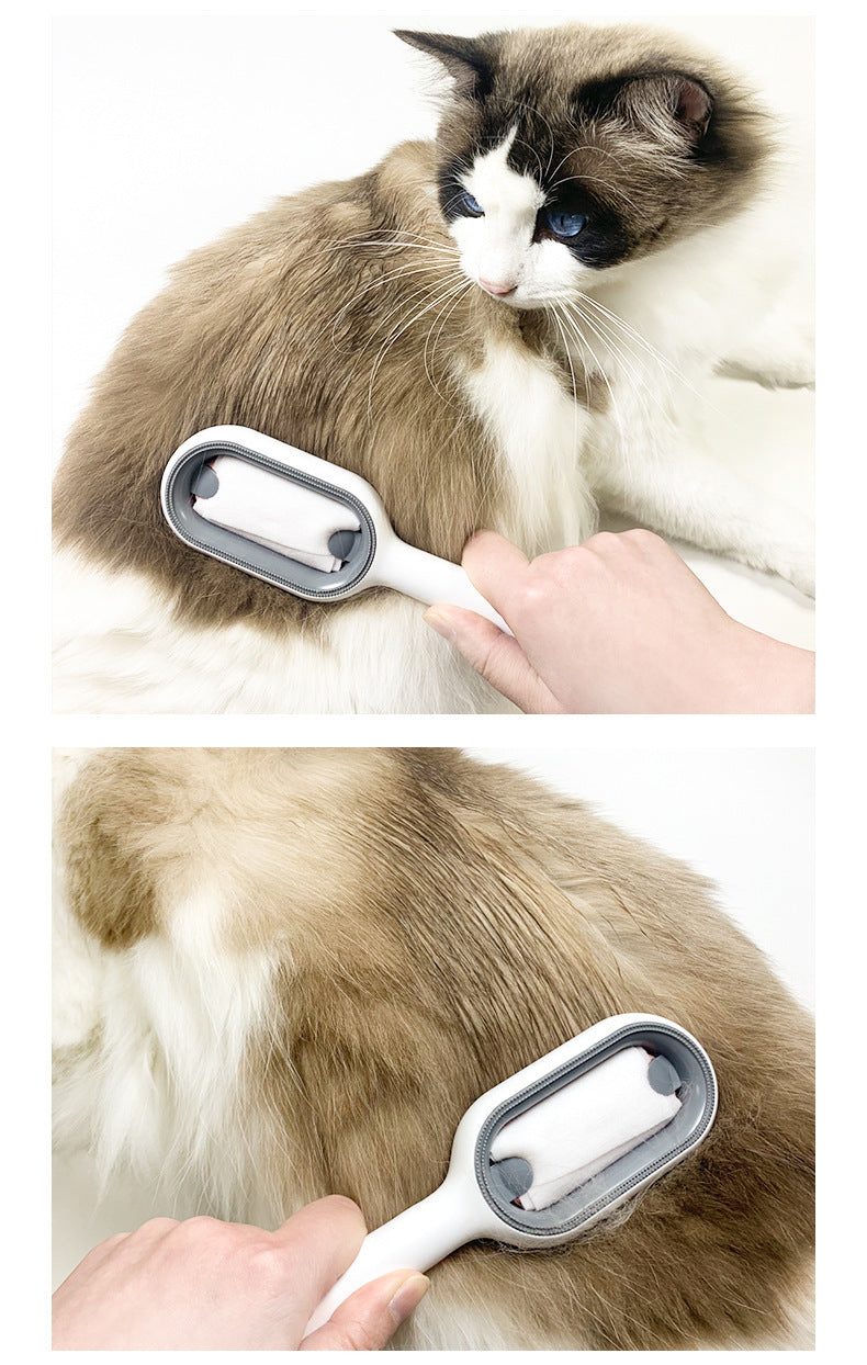 Universal Pet Dematting Comb - Safe Knot Remover for Matted Cat/Dog Hair - Ergonomic Brush for Loose Fur & Undercoat Removal