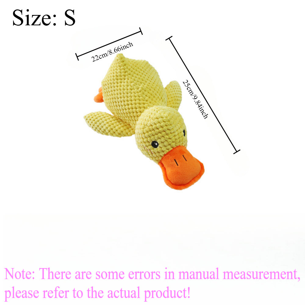 Quack-Quack Calming Duck Toy - Soft Squeaker Plush for Anxious Dogs & Aggressive Chewers