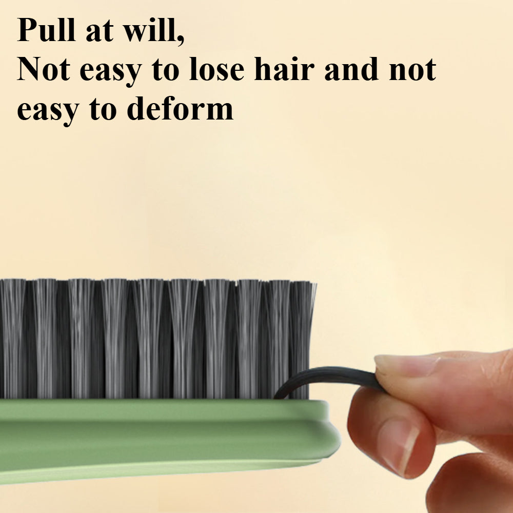 2-Piece Cleaning Brush Set - Ergonomic Long/Short Handle Soft Bristle Brushes for Home, Kitchen, Bathroom & Laundry (Green)