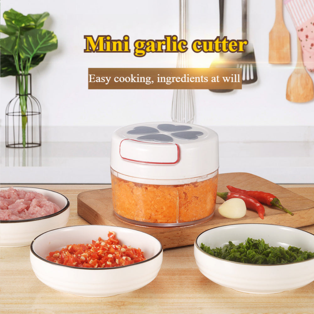 Manual Hand-Pull Food Processor – Vegetable Meat Chopper, Garlic Onion Shredder, Slicer & Household Kitchen Mincer Tool
