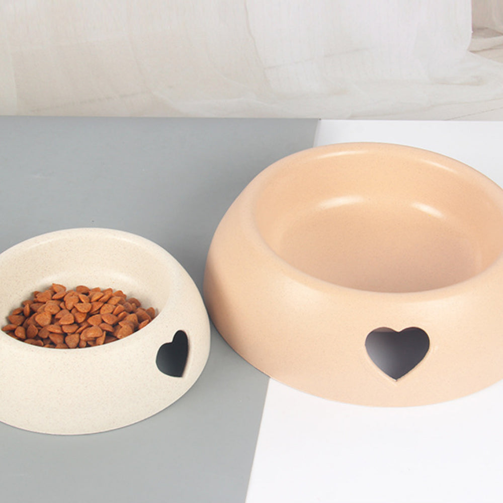Pet Food Water Bowls Combo - Durable Plastic Wheat Pattern Feeder - Non-Tip Design for Small/Medium Dogs, Puppies, Cats & Kitten
