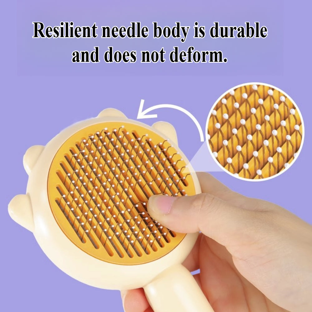 Magic Self-Cleaning Pet Brush - Shedding & Massage Tool for Cats & Dogs
