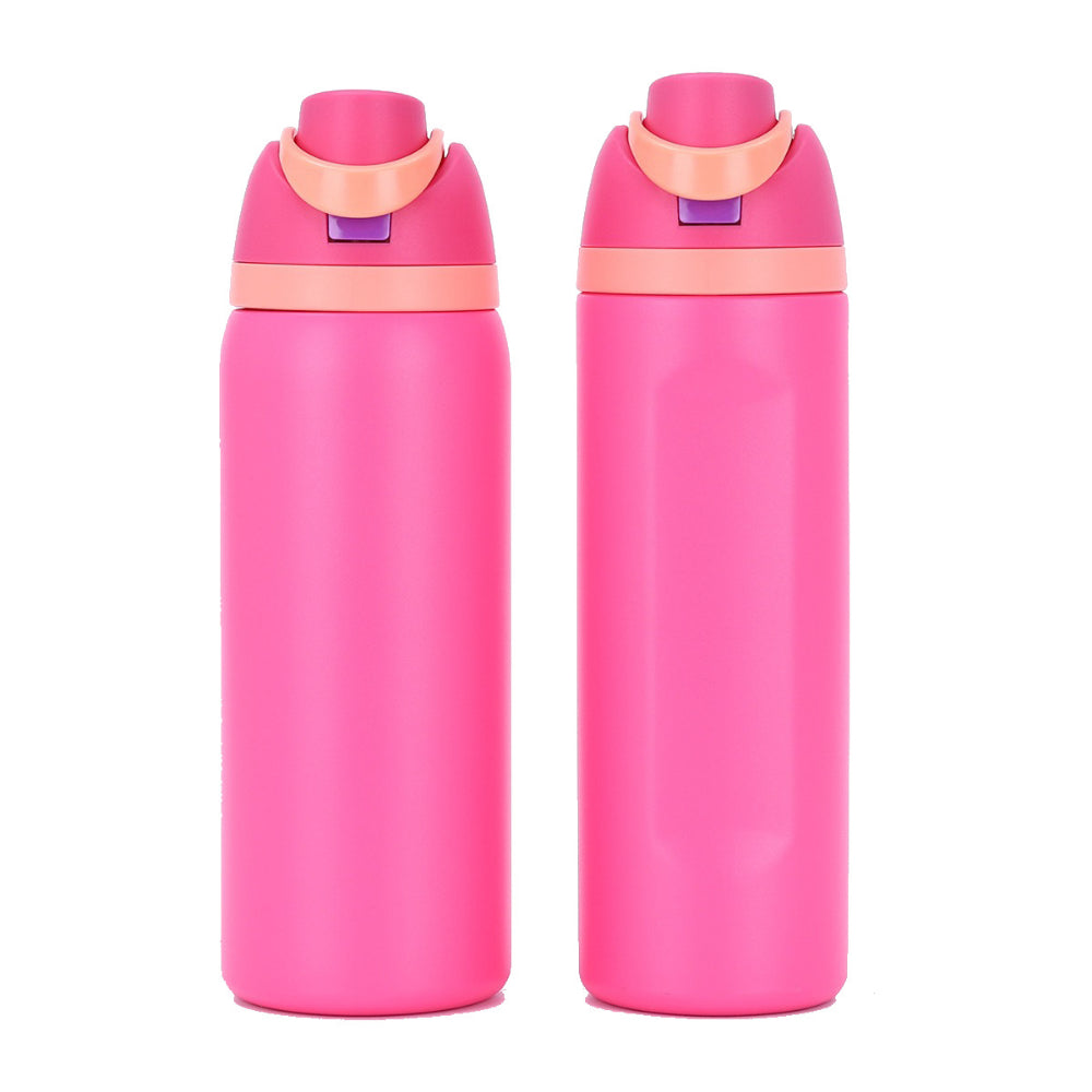 Insulated Stainless Steel Water Bottle with Straw - Double Drinking Portable Thermos for Sports & Travel