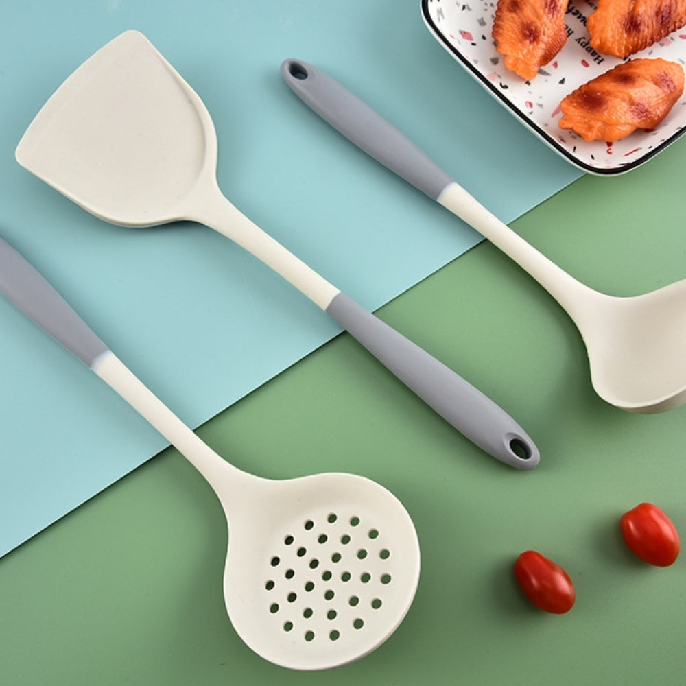 Multi-Purpose Silicone Kitchen Set – Spatula, Soup Spoon, and Skimmer for Cooking, Serving, and Baking
