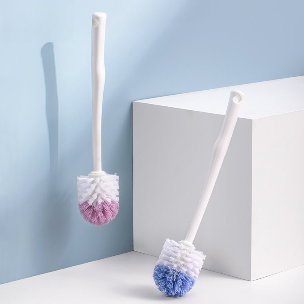 Long Handle Toilet Brush Set – Soft Bristle Bathroom Cleaning Brush with Holder