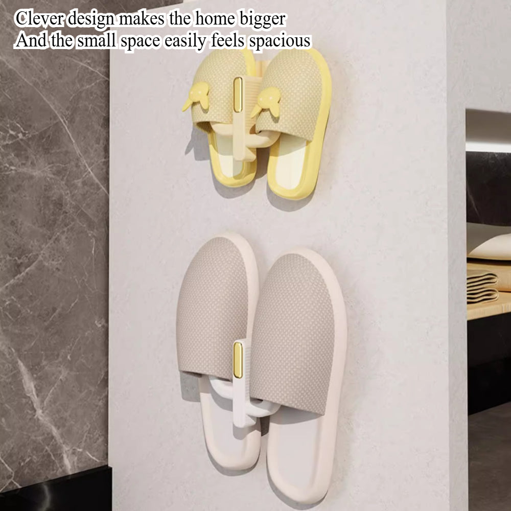 4-Pack No-Drill Shoe Rack - Sticky Mount Hanging Organizer for Doors/Walls