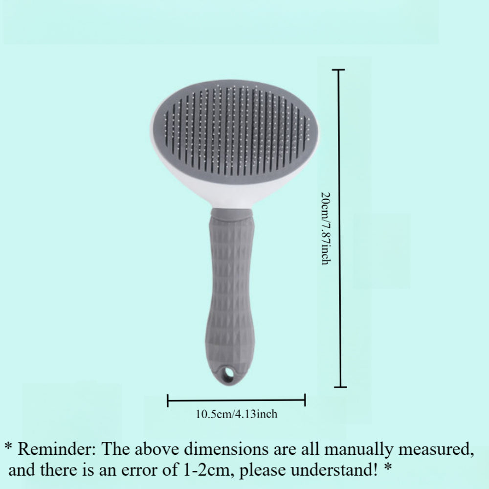 Professional Pet Slicker Brush - One Click Self-Cleaning Stainless Steel Brush for Dog & Cat Grooming