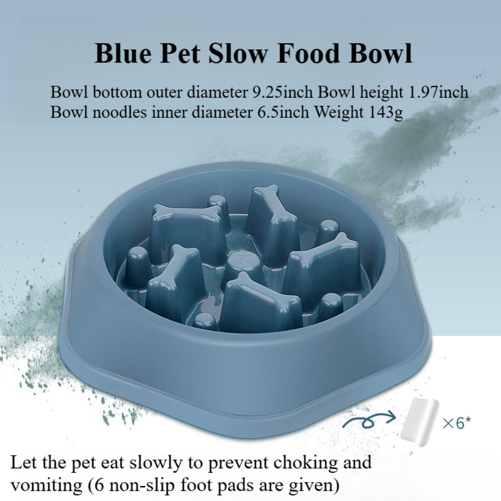 Dog Slow Feeder Bowl - Stops Fast Eating, Prevents Choking & Bloating (Non-Slip Design)