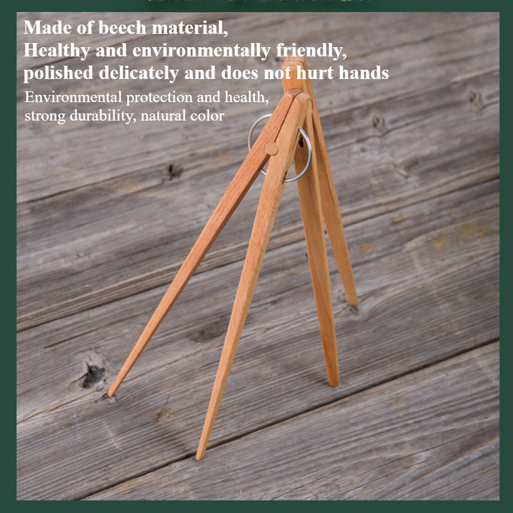 Long Wooden Toaster Tongs – Kitchen Utensil for Bread, Pickles, Muffins, and Cooking