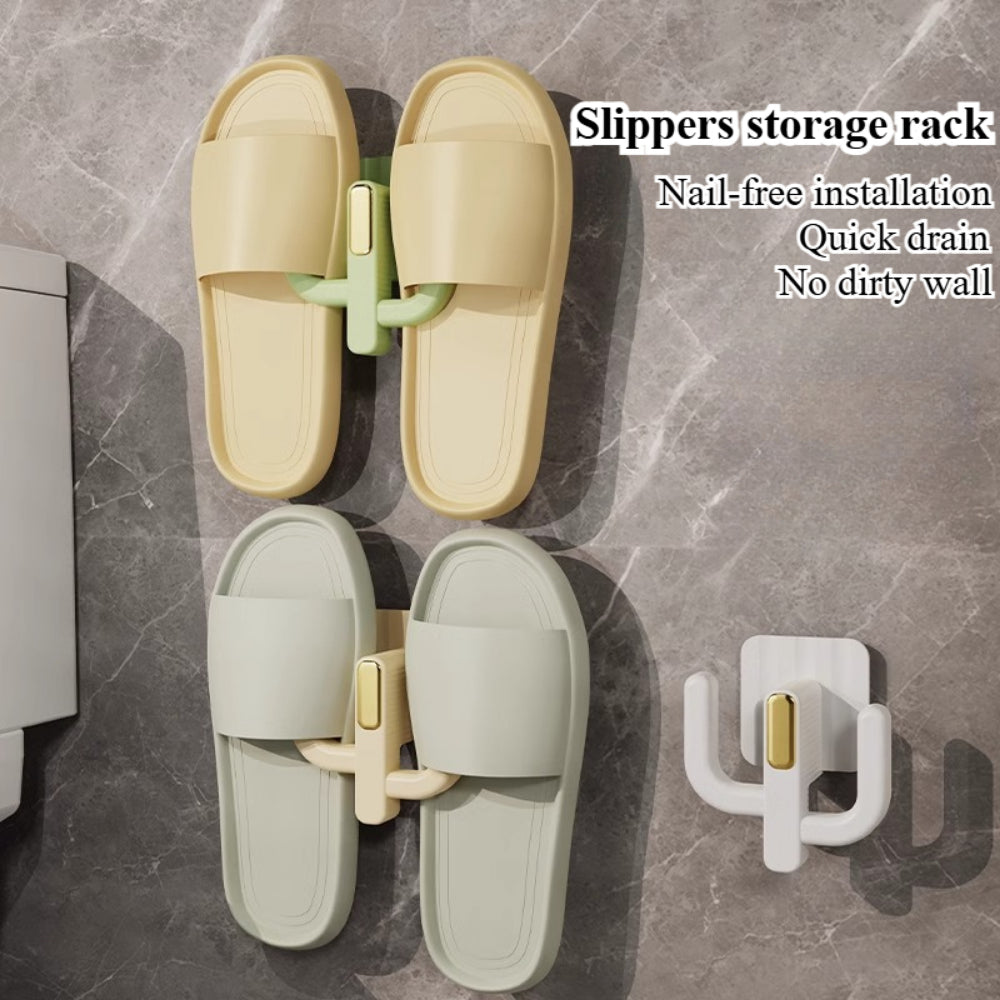 4-Pack No-Drill Shoe Rack - Sticky Mount Hanging Organizer for Doors/Walls