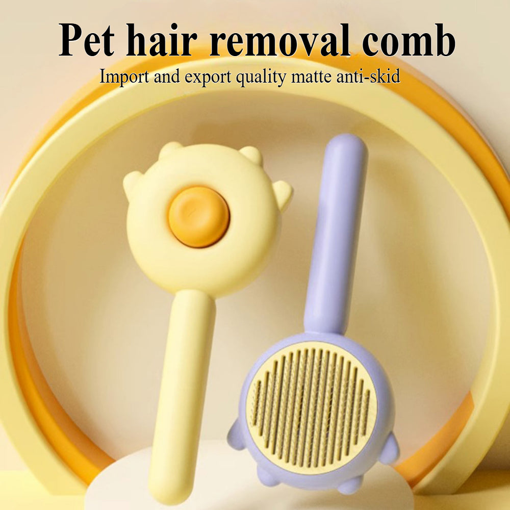 Magic Self-Cleaning Pet Brush - Shedding & Massage Tool for Cats & Dogs