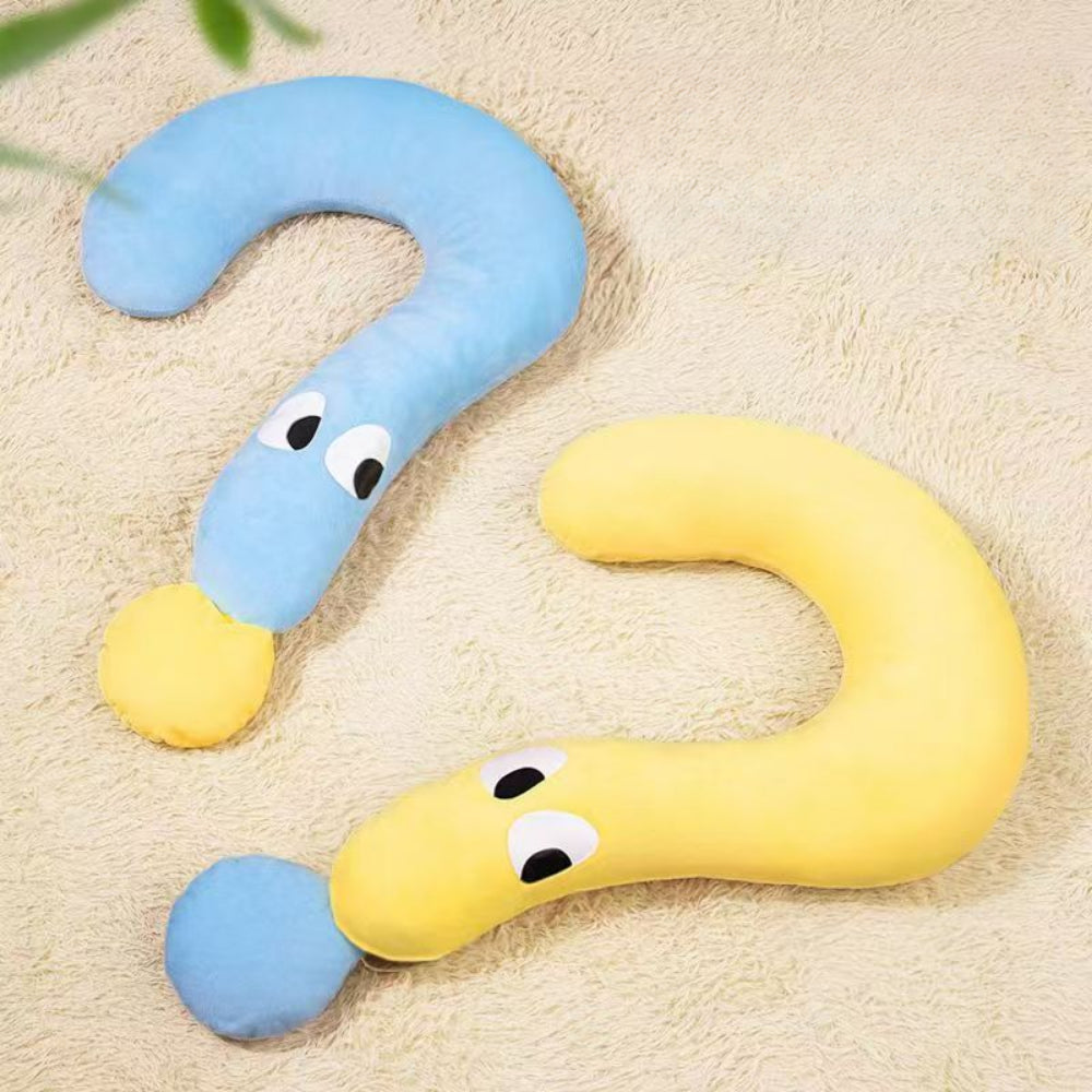 Question Mark Pet Pillow - Ultra Soft Neck Support & Calming Cuddler for Cats & Small Dogs