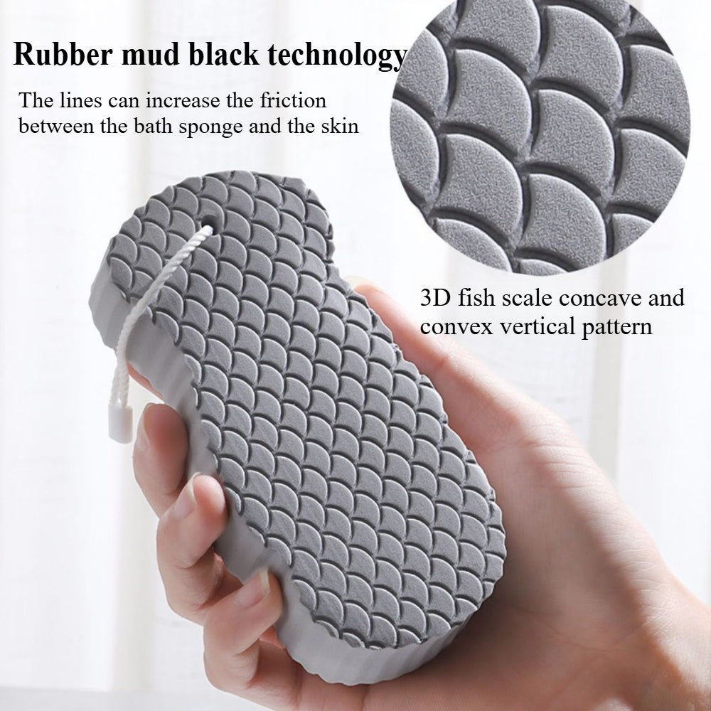 4 PCS Exfoliating Bath Sponges Set - Body Scrub Sponges for Dead Skin Removal - Gentle for Adults, Baby & Pregnant Women