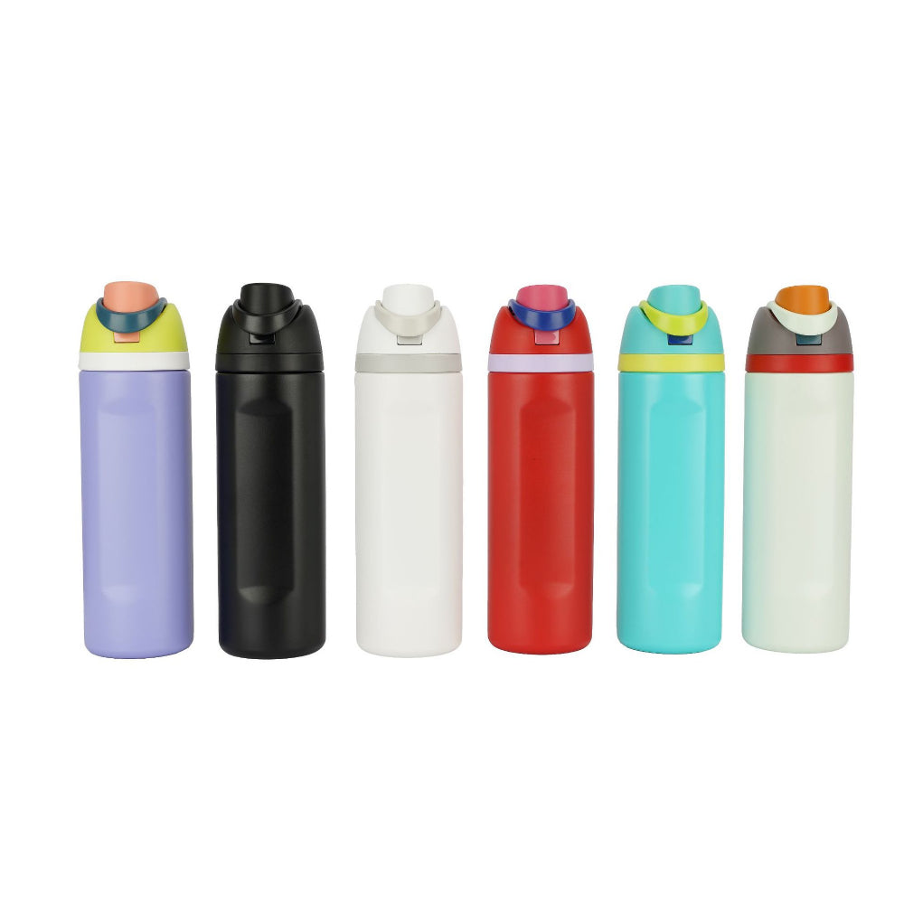 Insulated Stainless Steel Water Bottle with Straw - Double Drinking Portable Thermos for Sports & Travel