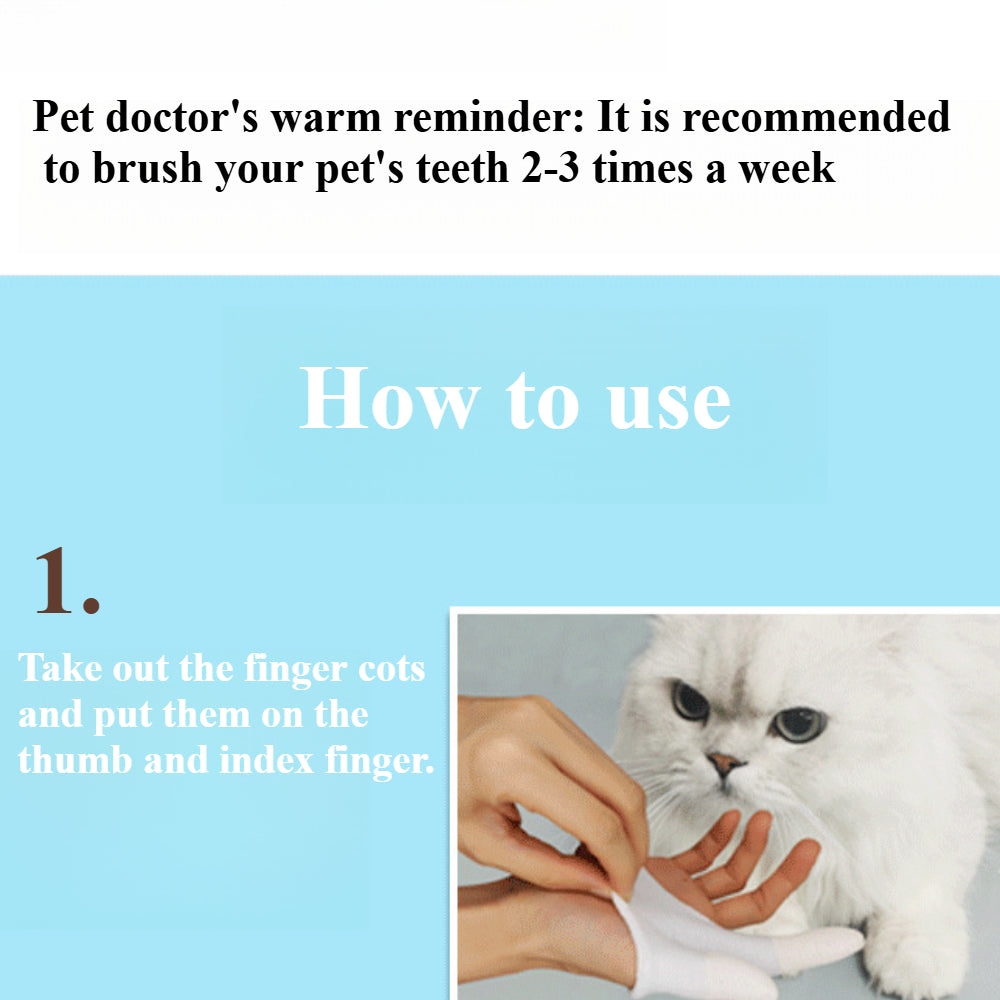 Dog Cat Finger Toothbrush – Soft Bristles for Pet Dental Care, Safe Oral Cleaning Brush (12-pack)