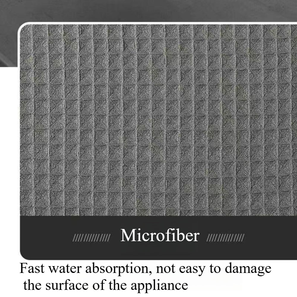 Professional Waffle Weave Microfiber Dish Cloths - Super Absorbent & Quick-Dry Kitchen Towels (5-Pack, Dark Grey)