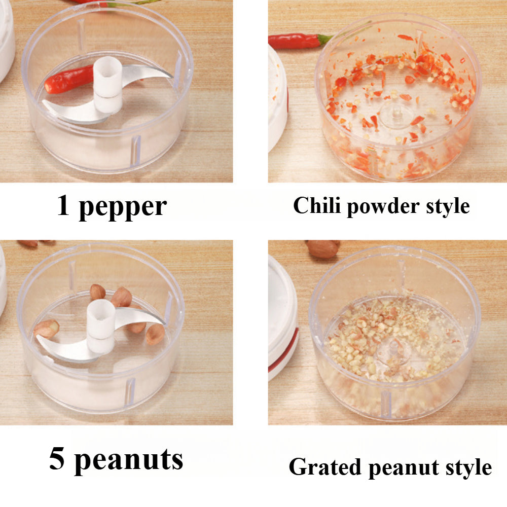 Manual Hand-Pull Food Processor – Vegetable Meat Chopper, Garlic Onion Shredder, Slicer & Household Kitchen Mincer Tool