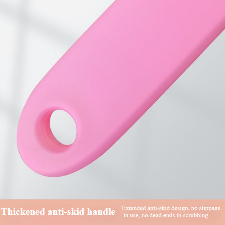 Long Handle Silicone Body Scrubber – Dual-Sided Shower Brush for Exfoliating & Cleansing