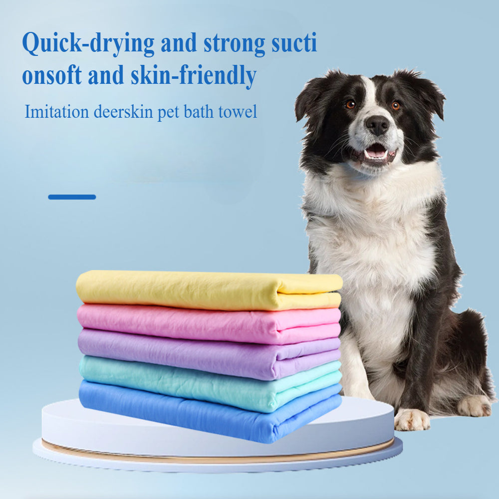 Quick Dry Super Absorbent Shammy Towels for Dogs & Cats - Eco-Friendly Grooming Towel Pack