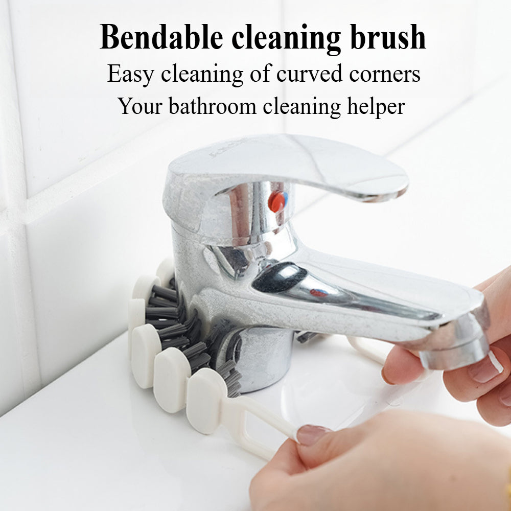 Professional Bendable Cleaning Brushes - Double-Sided Hard Bristle Design for Kitchen Sinks/Window Sills (3 Pack)