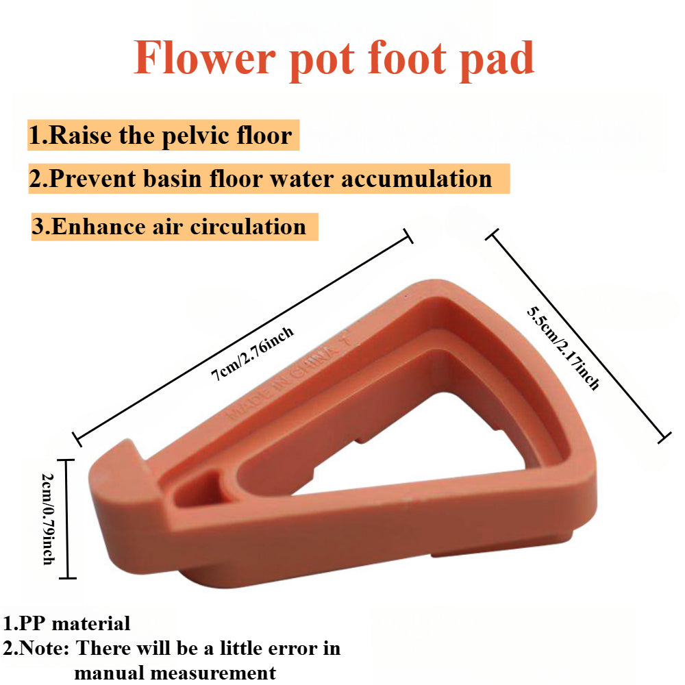 10-Pack Pot Feet Risers - Heavy Duty Planter Standoffs for Indoor/Outdoor Use - Improves Drainage & Protects Decks