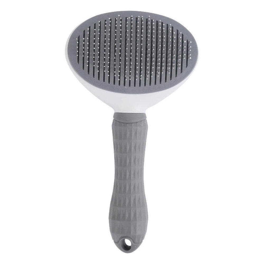 Professional Pet Slicker Brush - One Click Self-Cleaning Stainless Steel Brush for Dog & Cat Grooming