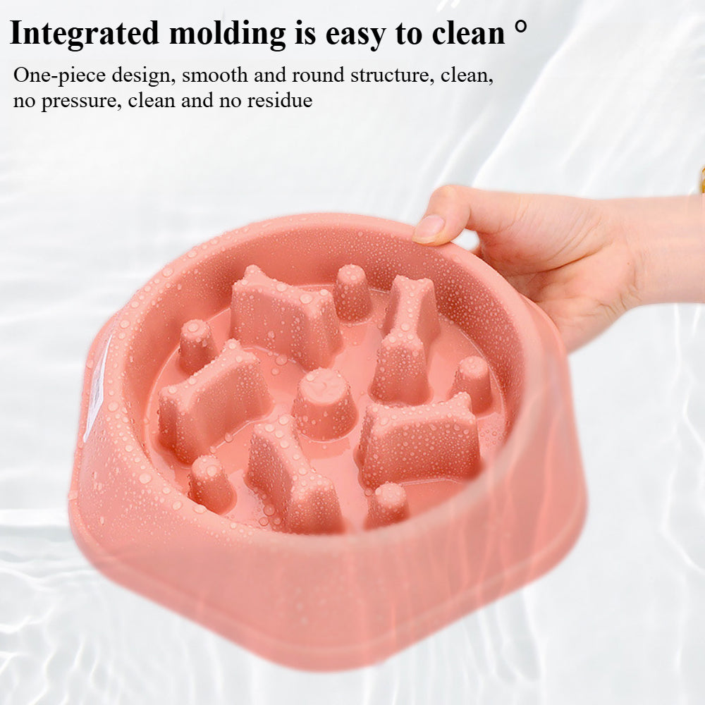 Dog Slow Feeder Bowl - Stops Fast Eating, Prevents Choking & Bloating (Non-Slip Design)