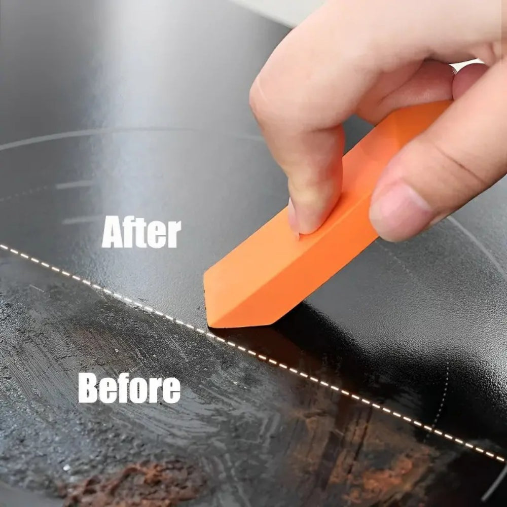 Magic Stainless Steel Scratch Eraser - 4 Piece Cleaning Kit for Removing Rust, Water Marks & Scratches from Kitchenware