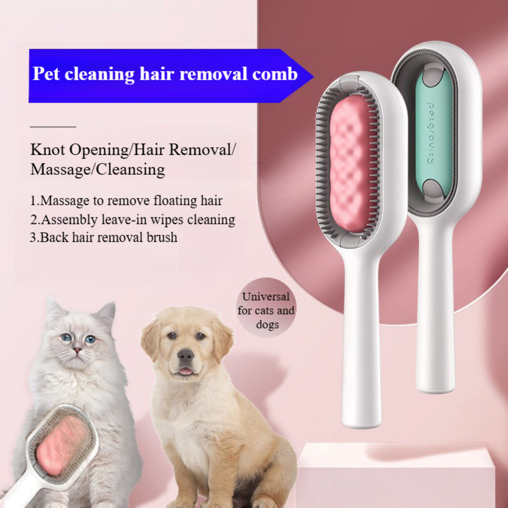 Universal Pet Dematting Comb - Safe Knot Remover for Matted Cat/Dog Hair - Ergonomic Brush for Loose Fur & Undercoat Removal