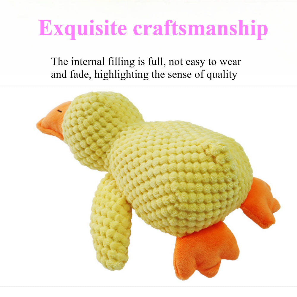 Quack-Quack Calming Duck Toy - Soft Squeaker Plush for Anxious Dogs & Aggressive Chewers
