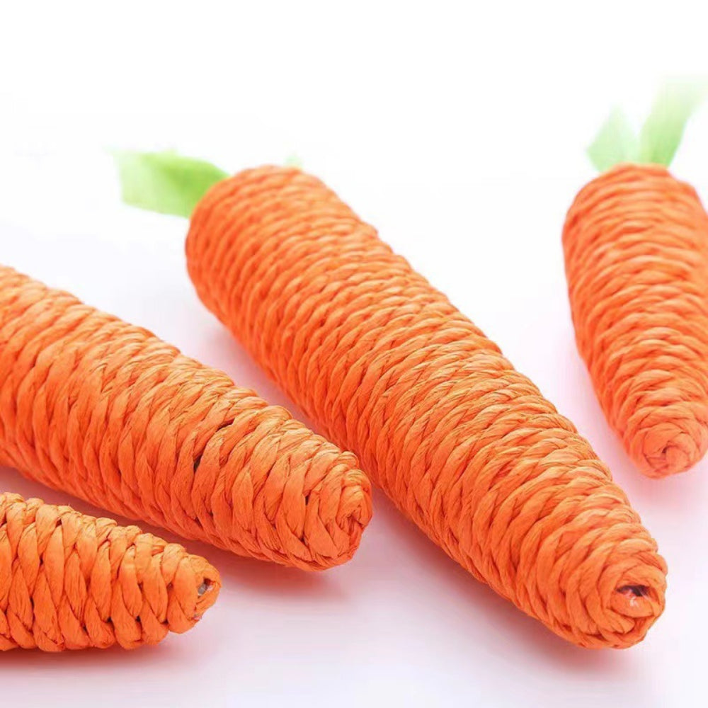 Orange Sisal Carrot Cat Toy - Dental Chew & Interactive Teether for Kittens