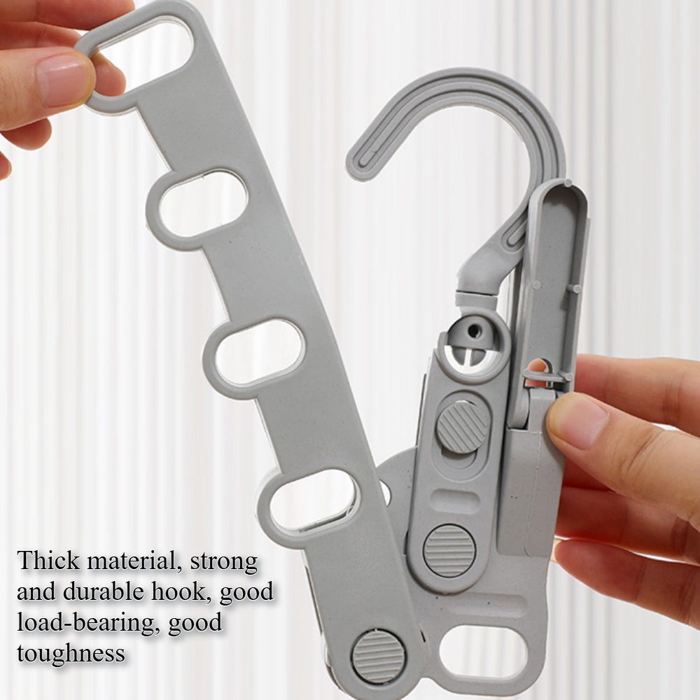 Portable Folding Clothes Drying Rack with Hook - Compact Travel Hanger for Laundry, RV, Cruise Ships etc.