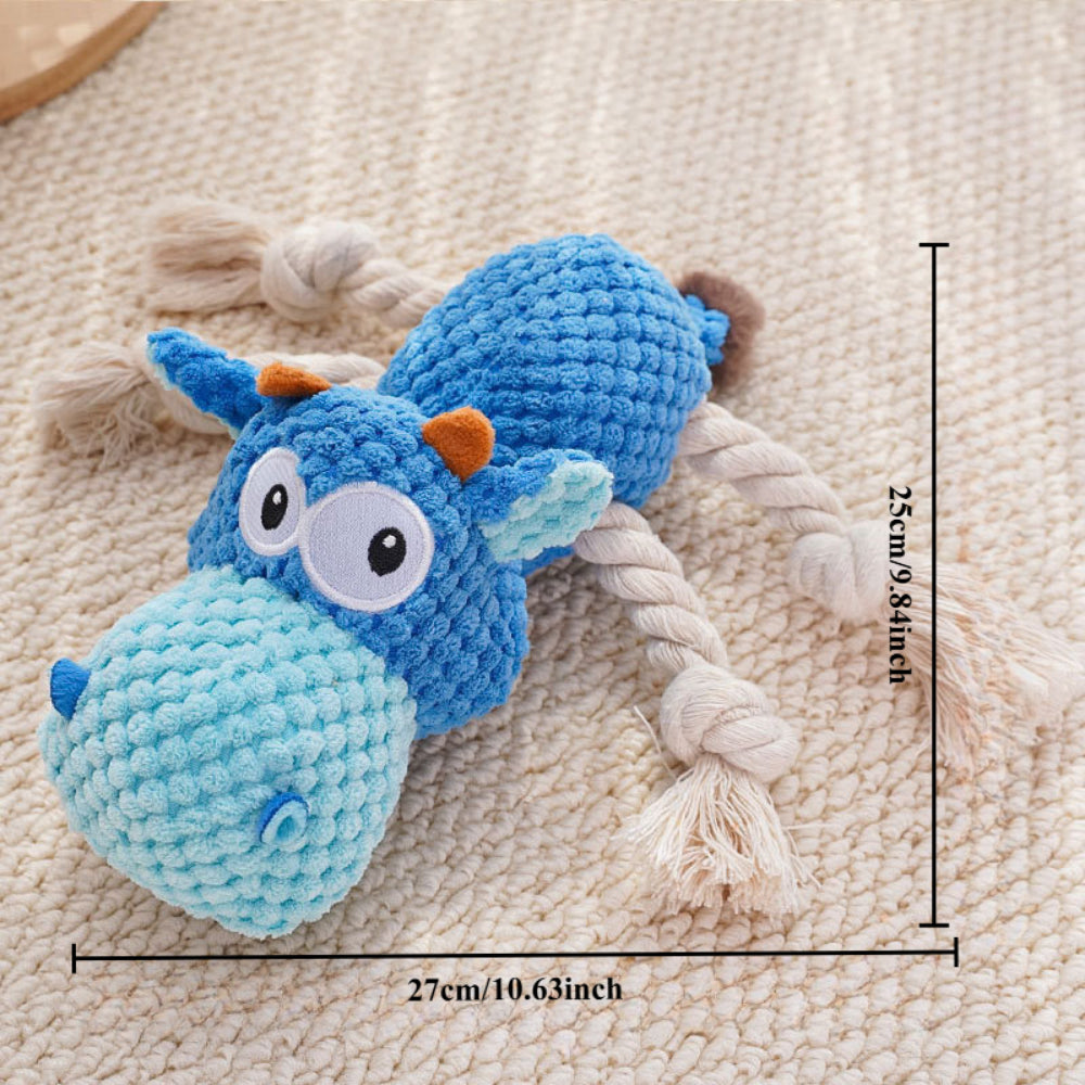 Durable Squeaky Dog Toys – Cute Plush & Rope Chew Toys for Small & Medium Dogs, Indoor/Outdoor Play, Perfect Pet Gift