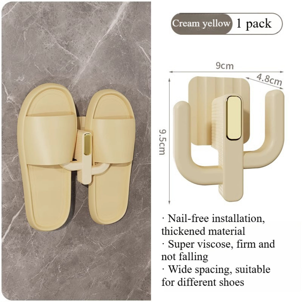 4-Pack No-Drill Shoe Rack - Sticky Mount Hanging Organizer for Doors/Walls