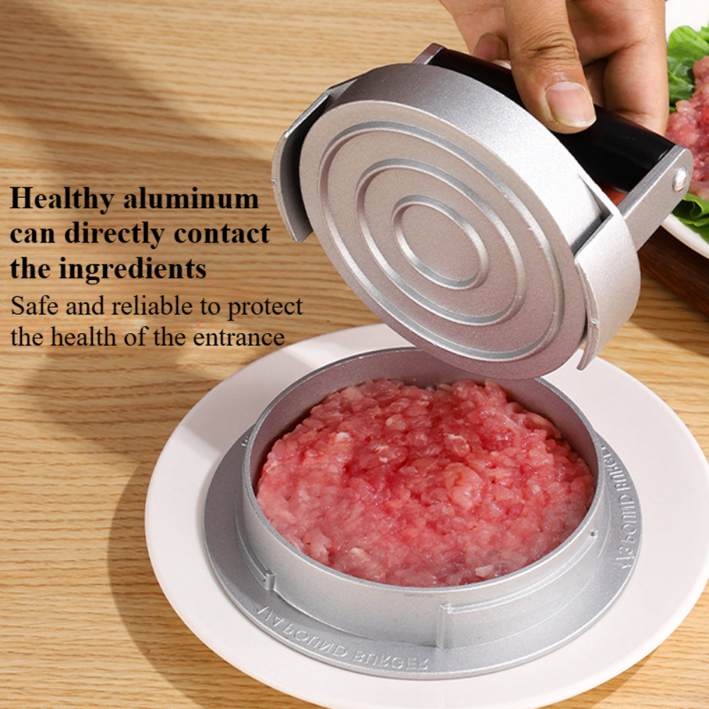 Burger Press & Meatball Maker - Heavy Duty BBQ Smasher Tool with Comfortable PP Handle for Patties, Stuffed Steaks & Meatloaf
