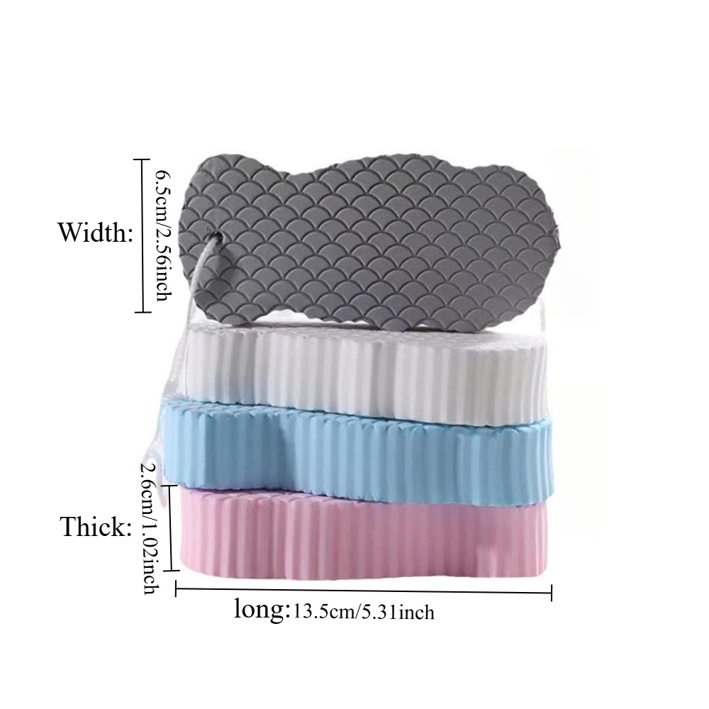 4 PCS Exfoliating Bath Sponges Set - Body Scrub Sponges for Dead Skin Removal - Gentle for Adults, Baby & Pregnant Women